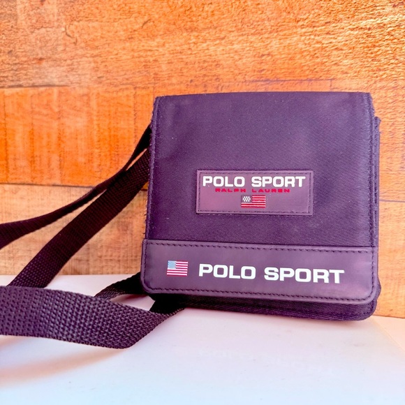 Unisex Ralph Lauren Polo Sport Vintage Y2K Mini Crossbody Bag - Picture 1 of 9